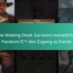 Die Walking Dead: Survivors monatliche Passboni für den Zugang zu Events