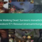 Die Walking Dead: Survivors monatliche Passboni für Ressourcenansammlungen
