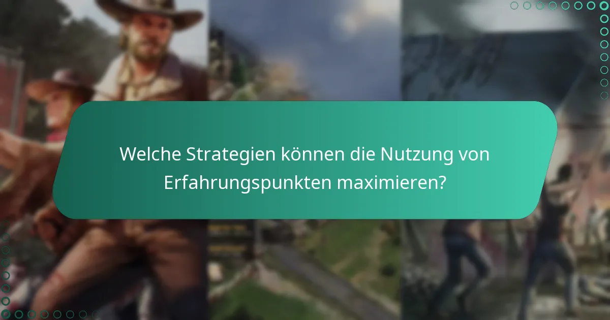 Welche Strategien können die Nutzung von Erfahrungspunkten maximieren?